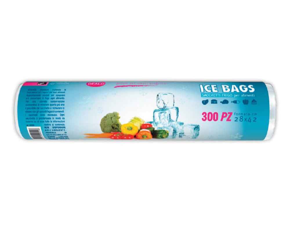 DEALO SACCHETTI FRIGO ICE BAGS 28X42CM 300PZ SACCHETTI ALIMENTI DEALO