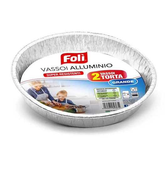 FOLI VASSOI ALLUMINIO TORTA GRANDE