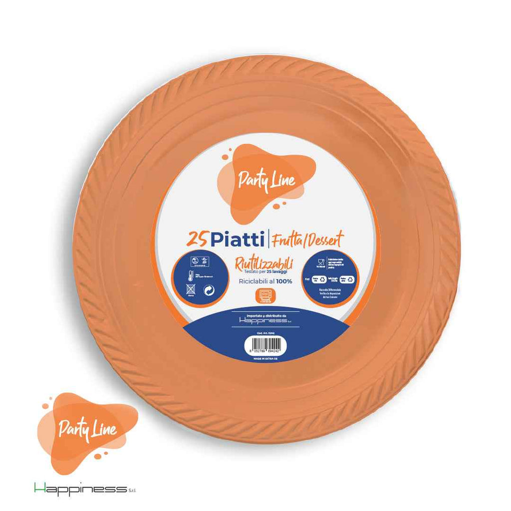 PARTY LINE PIATTI MONOUSO COLORATI 17 CM TAVOLA MONOUSO LULU