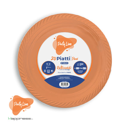 PARTY LINE PIATTI MONOUSO COLORATI 22 CM