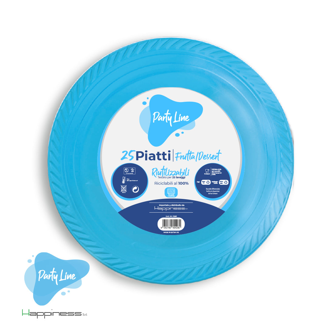 PARTY LINE PIATTI MONOUSO COLORATI 17 CM