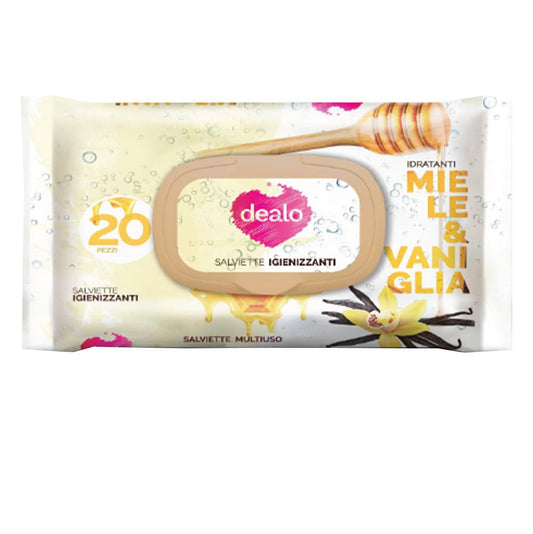 DEALO SALVIETTINE KIDS MIELE E VANIGLIA 20PZ