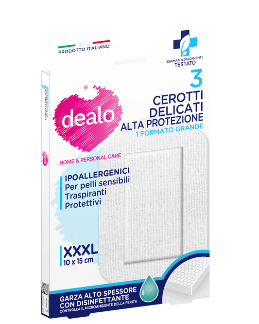 Dealo Cerotti Delicati Alta Protezione - 3 Pz 10x15cm XXXL