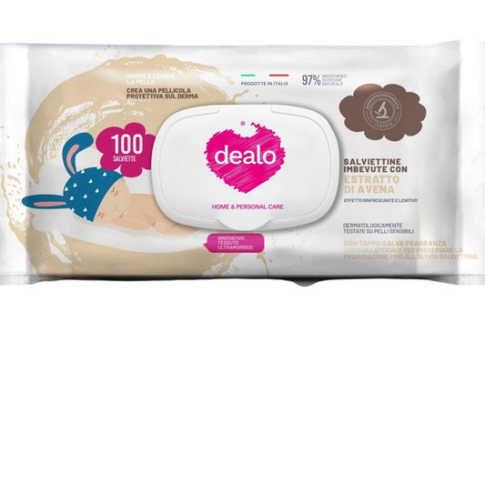 Dealo Salviettine igienizzanti Baby 100 pz Avena