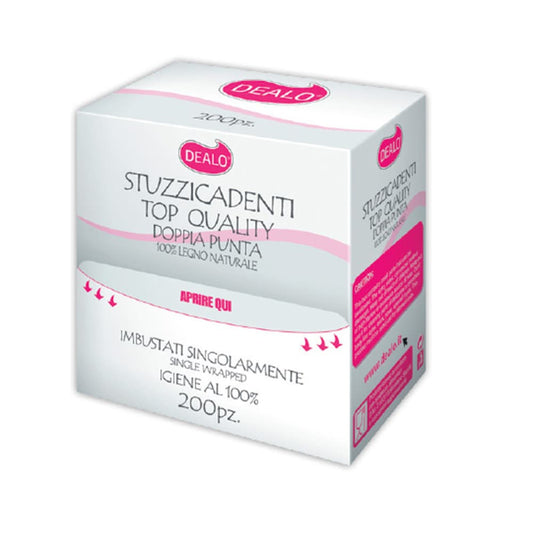 DEALO STUZZICADENTI IMBUSTATI SINGOLARMENTE 200 PZ
