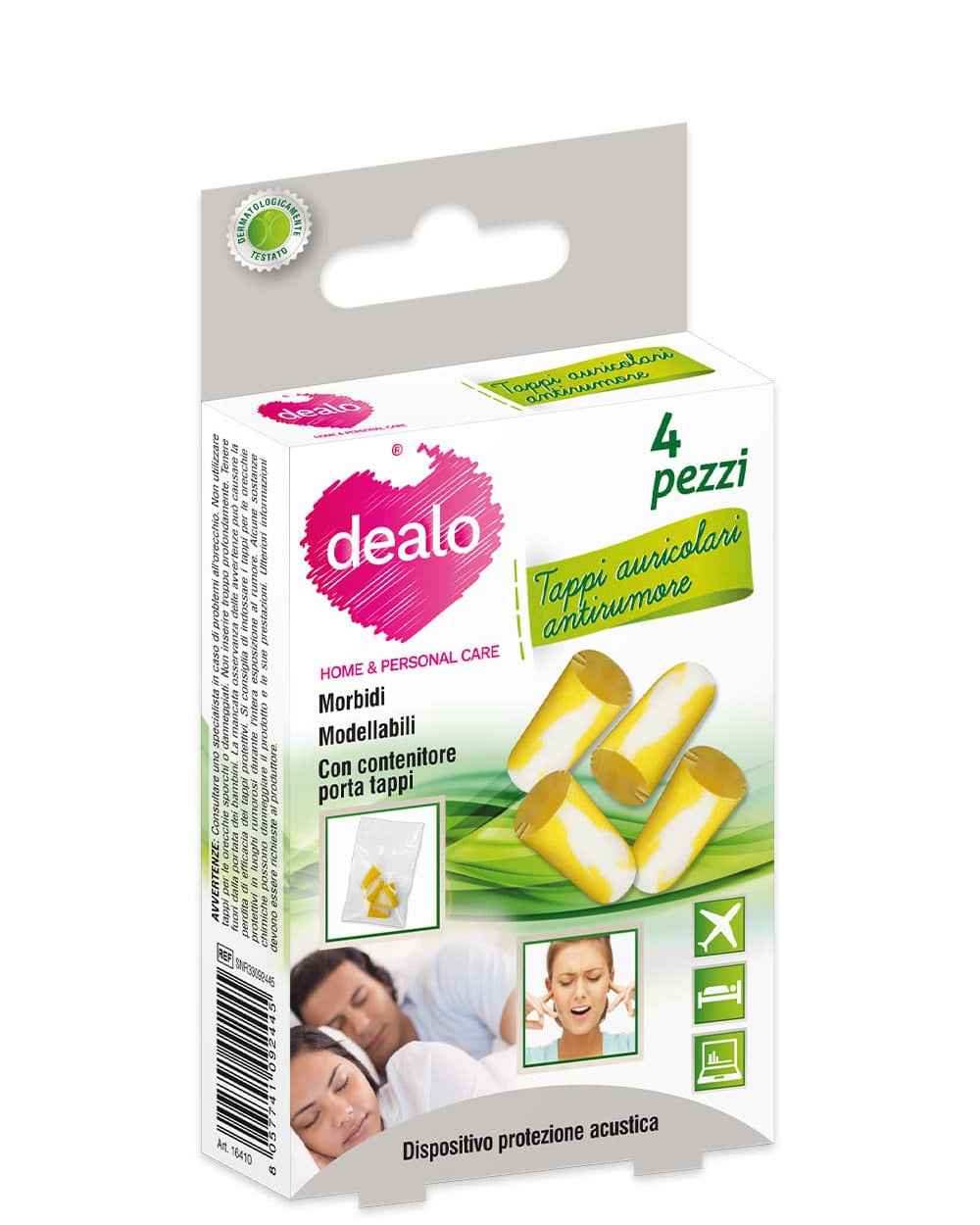 Dealo Tappi Auricolari Ipoallergenici 4Pz Accessori Sanitari DEALO