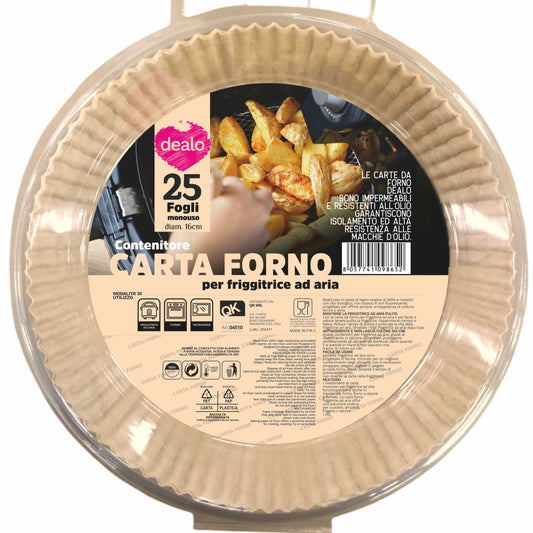 DEALO CONTENITORI IN CARTA FORNO 25 FOGLI D.16