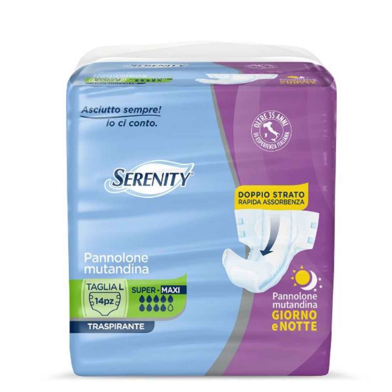 Pannolone Mutandina Traspirante Serenity Incontinenza SERENITY