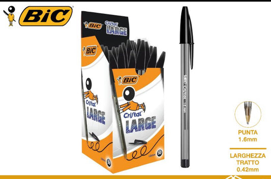 Bic Penna cristal large nere