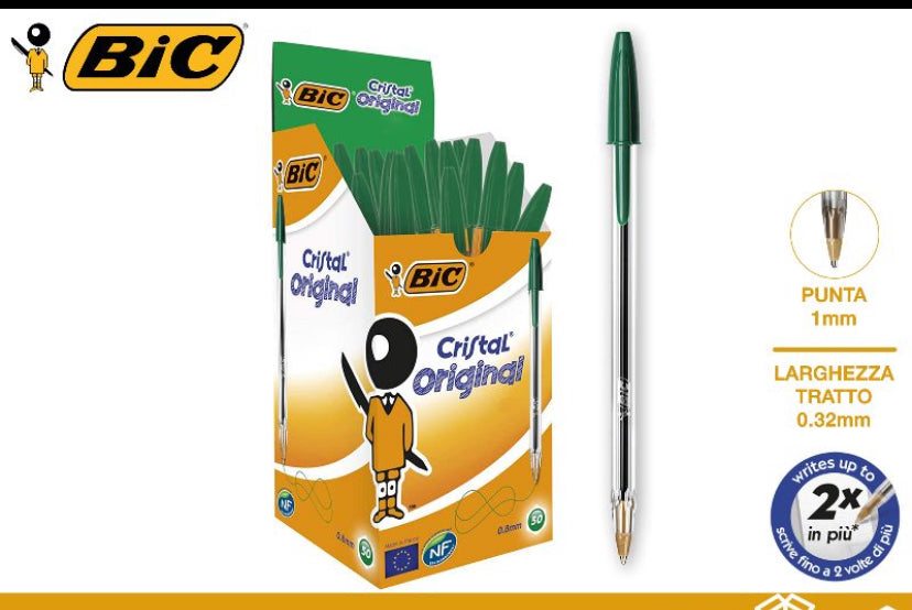 Bic Penna cristal verde