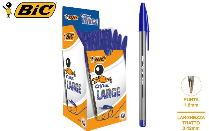 Bic Penna cristal large blu
