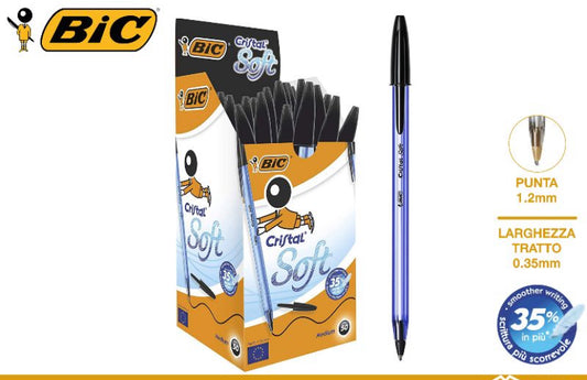 Bic Penna cristal soft nera
