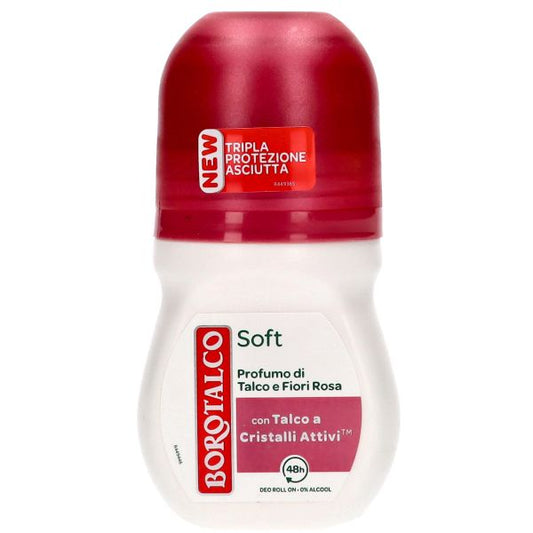 BOROTALCO ROLL-ON SOFT TALCO E FIORI ROSA 50ML