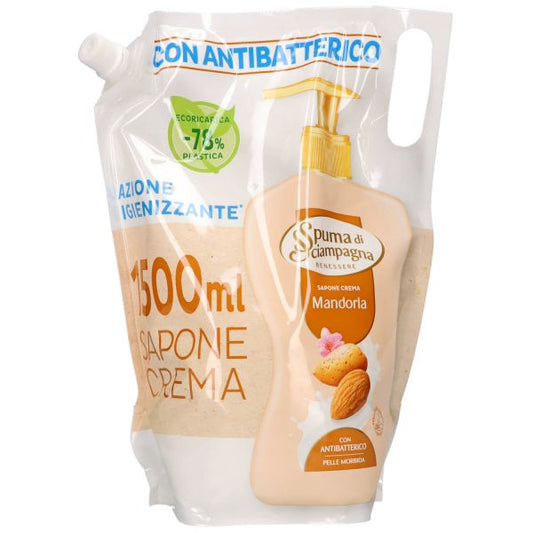 SPUMA DI SCIAMPAGNA RICARICA SAPONE LATTE DI MANDORLA 1.5LT