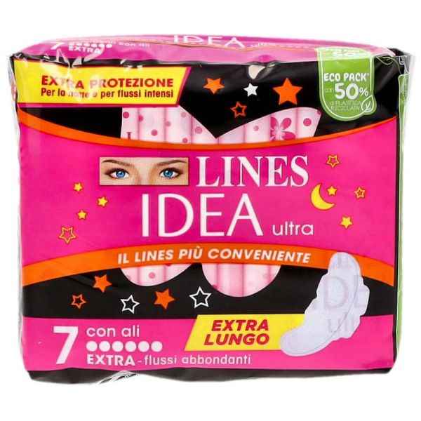 Lines Assorbenti Idea Ultra Extra Lungo Con Ali Assorbenti LINES