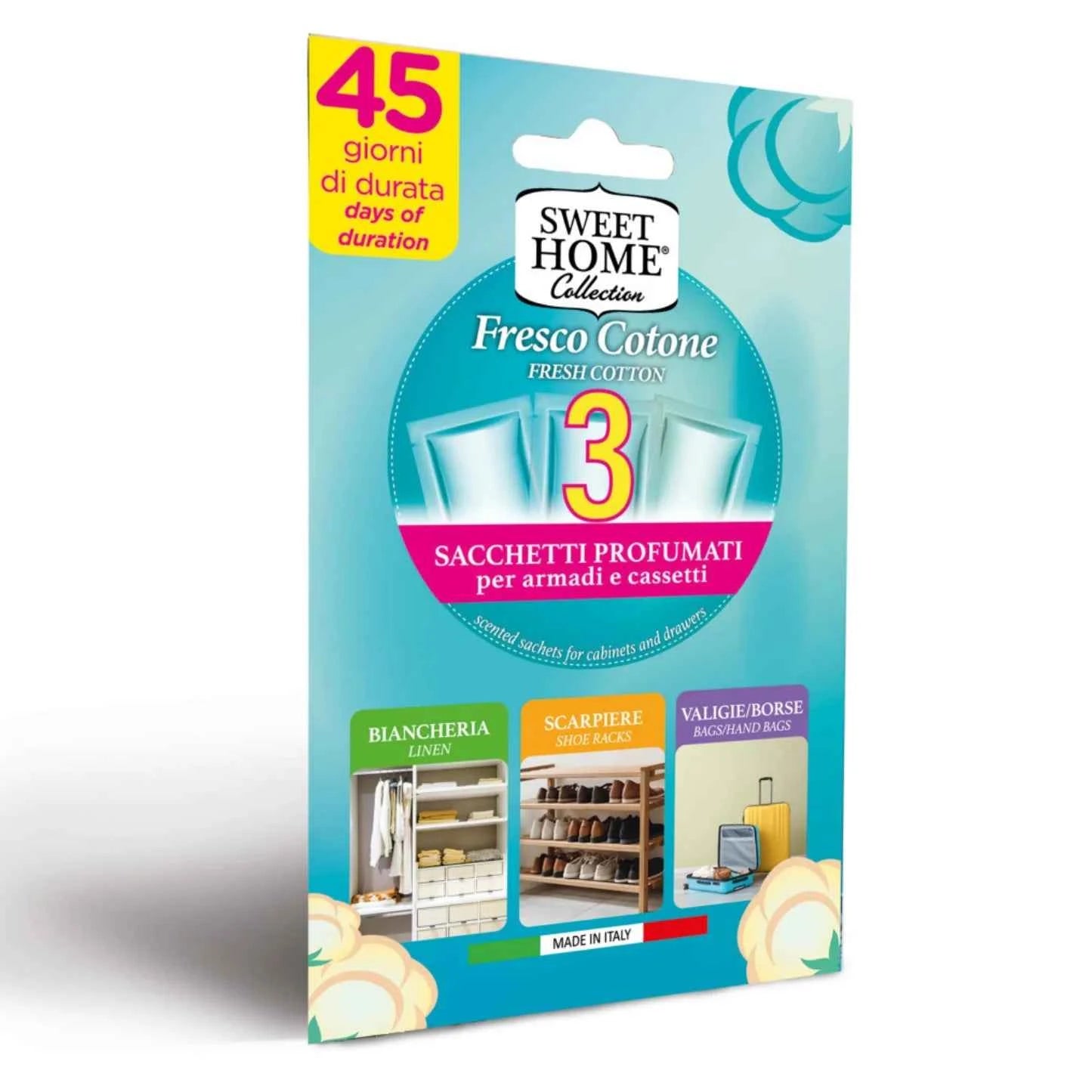 Sweethome Sacchetti Profumati x3 Fresco Cotone