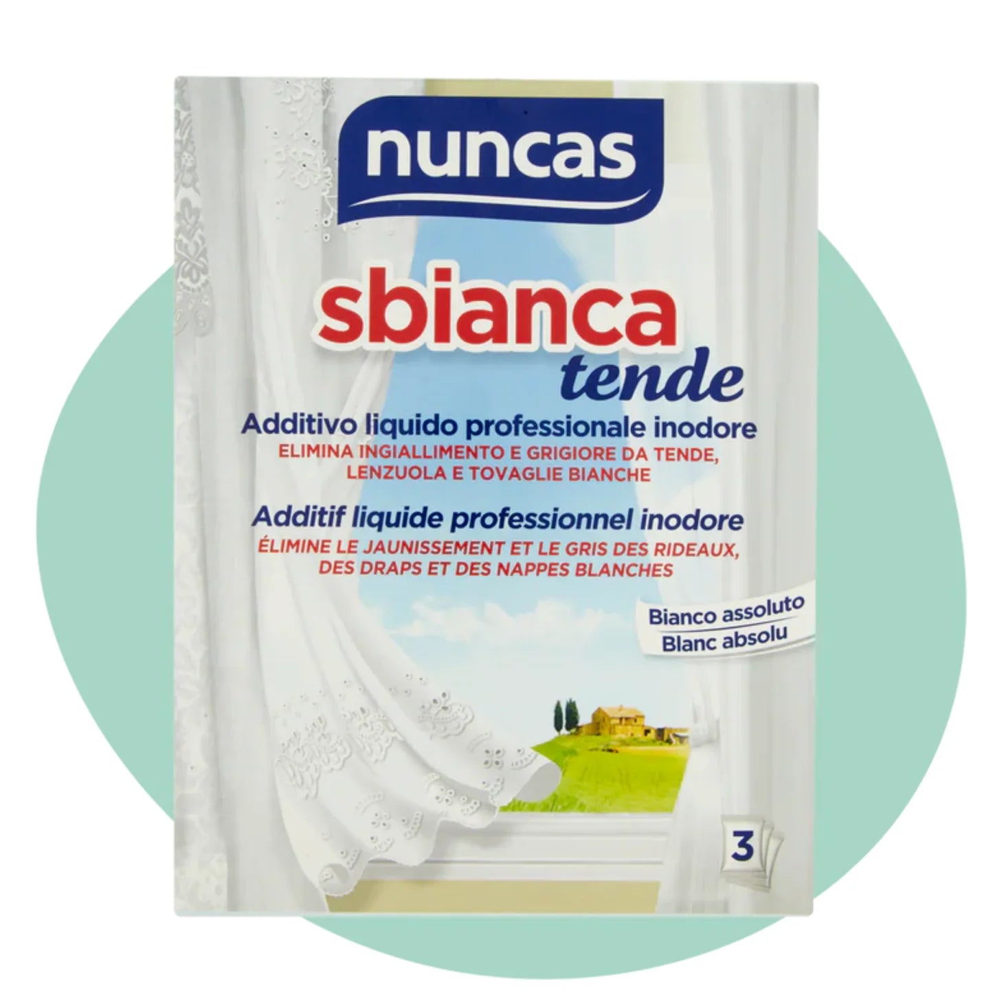 Nuncas Additivo Liquido Professionale Inodore Sbianca Tende 3x80ml