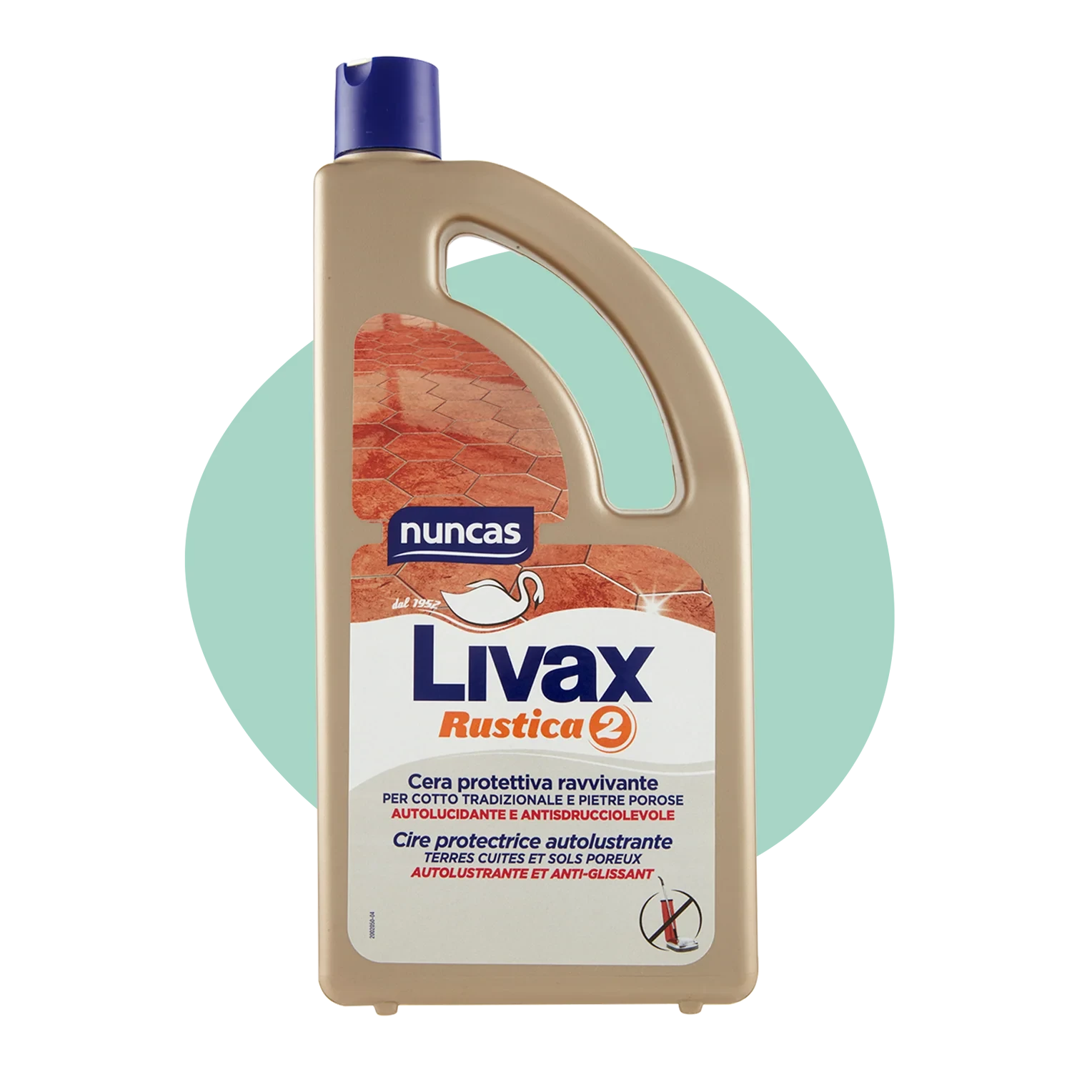 Nuncas Livax Cera Autolucidante Rustica 2 Pavimenti in Cotto e Mattoni Rustici - 1000ml