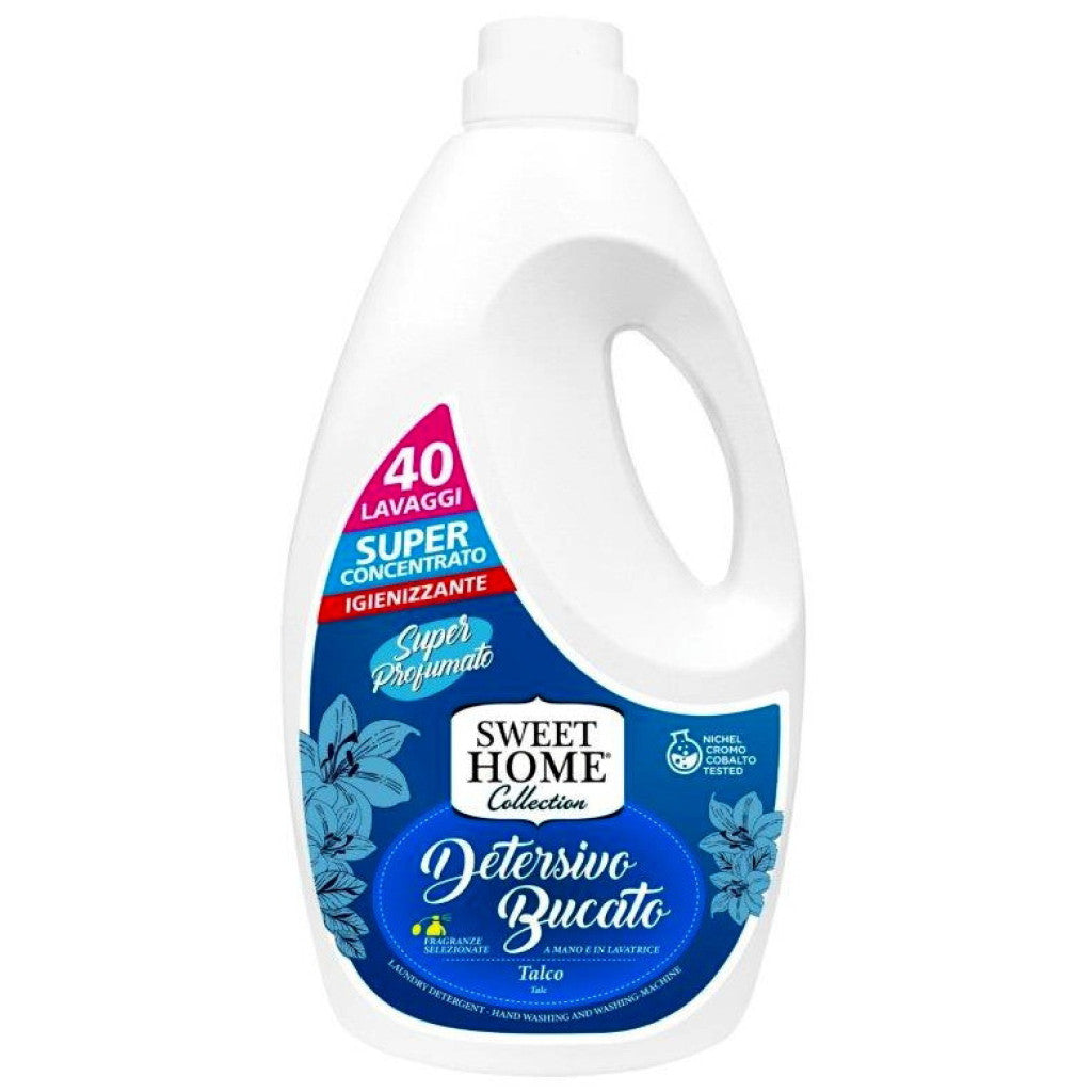 Sweet Home Detersivo Liquido Per Bucato - 40 Lavaggi - 2 Litri - Talco - I negozi del sottocosto