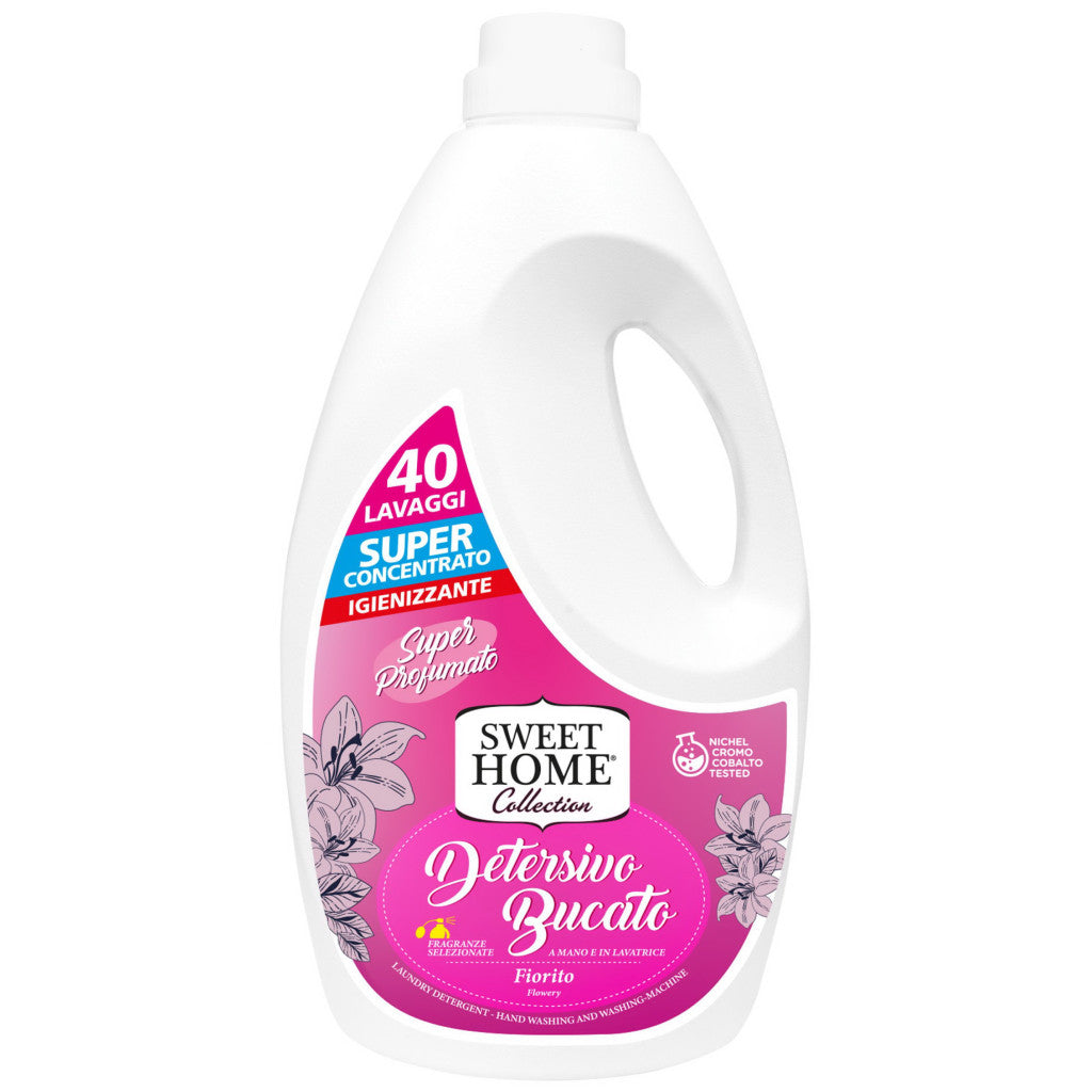 Sweet Home Detersivo Liquido Per Bucato - 40 Lavaggi - 2 Litri -Fiorito - I negozi del sottocosto