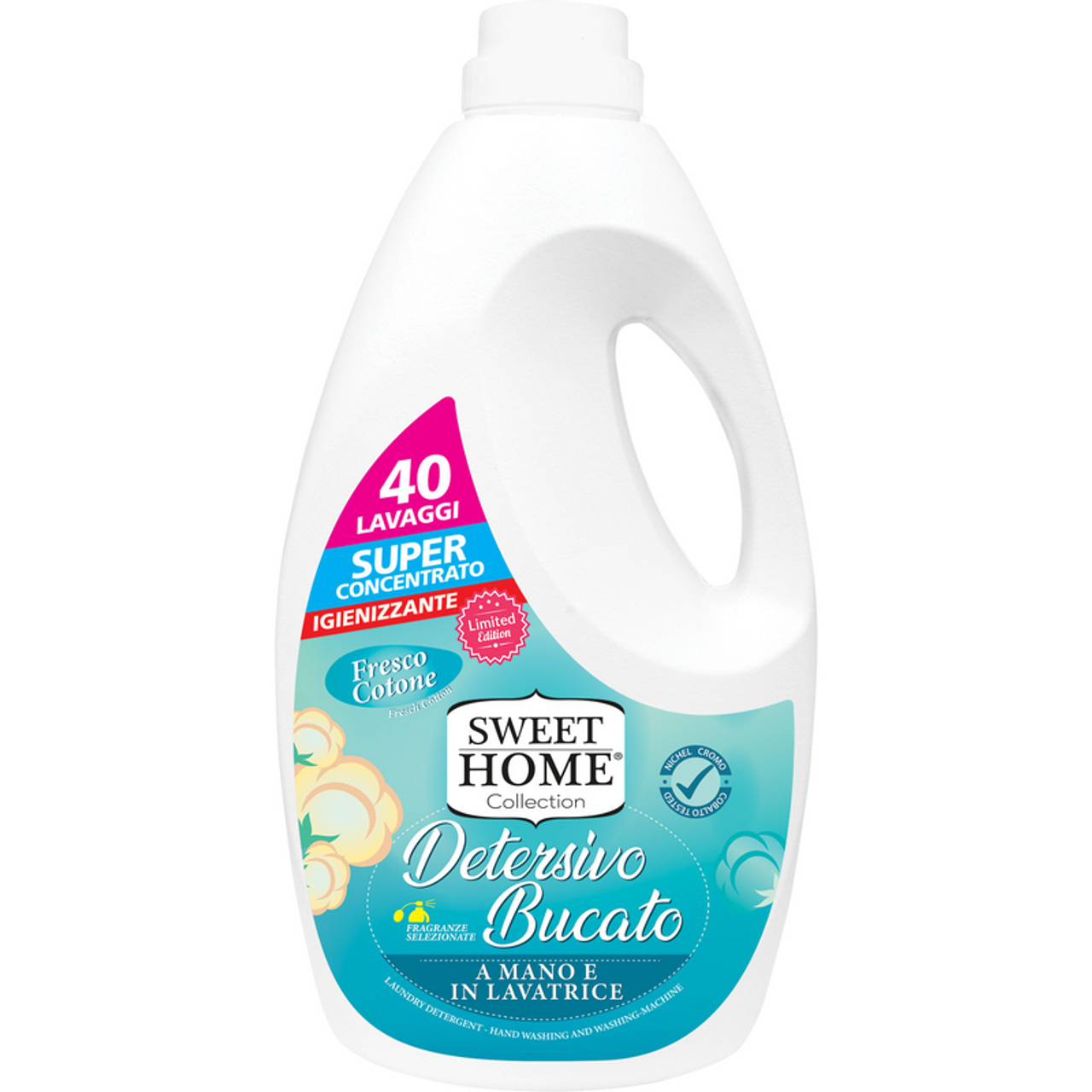Sweet Home Detersivo Liquido Per Bucato - 40 Lavaggi - 2 Litri -Fresco Cotone - I negozi del sottocosto