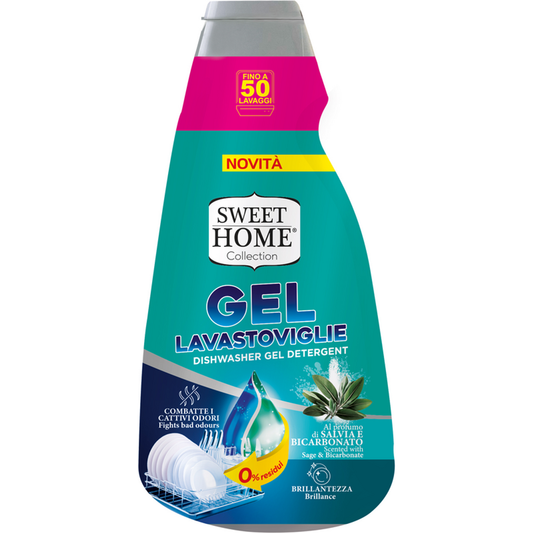 SWEET HOME GEL LAVASTOVIGLIE SALVIA E BICARBONATO 1000 ML