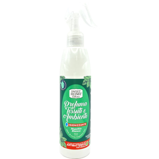 SWEET HOME PROFUMA TESSUTI e AMBIENTE CON ANTIBATTERICO NATURALE MUSCHIO BIANCO TRIGGER 250 ML