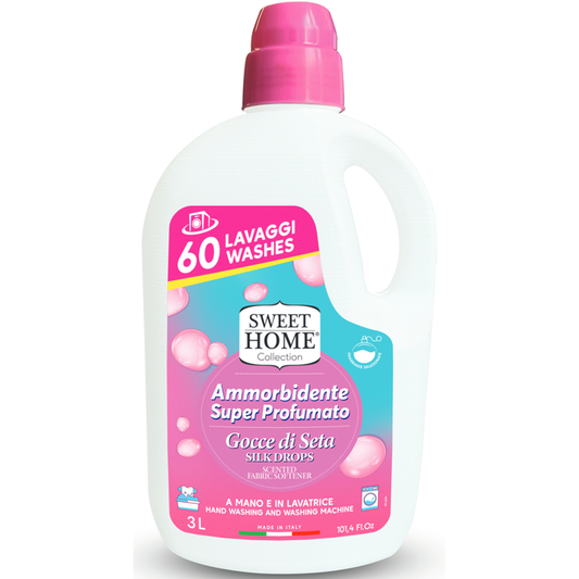SWEET HOME AMMORBIDENTE SUPER PROFUMATO GOCCE DI SETA 60 LAVAGGI 3 LITRI