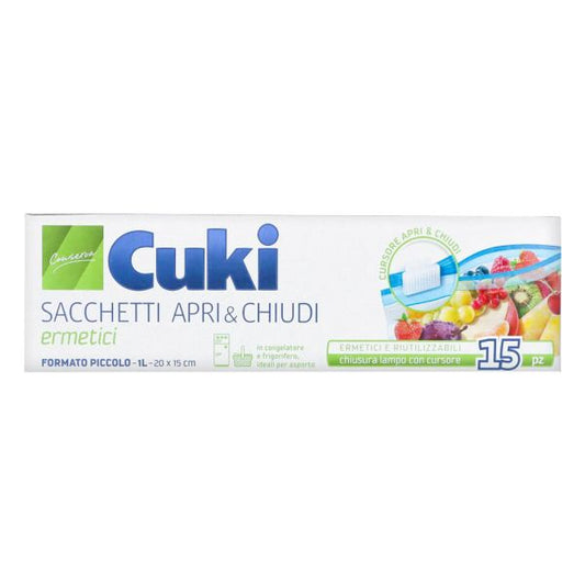 CUKI SACCHETTI APRI E CHIUDI PICCOLO 15PZ