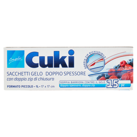 CUKI SACCHETTI GELO DOPPIO SPESSORE PICCOLO 15 PZ