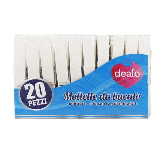 DEALO MOLLETTE DA BUCATO 20PZ BIANCHE