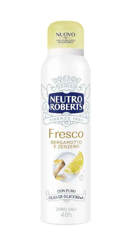Neutro Roberts Deodorante Spray Fresco Bergamotto e Zenzero 150ml