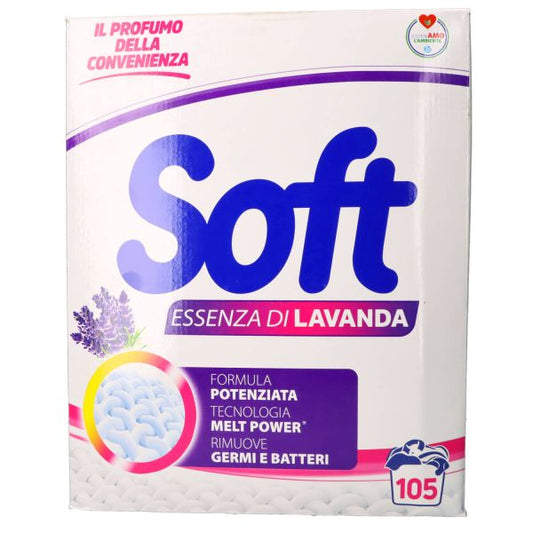 SOFT DETERSIVO IN POLVERE 105 LAVAGGI LAVANDA