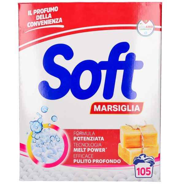 Detersivo in polvere Marsiglia 105 lavaggi Detersivo in polvere SOFT