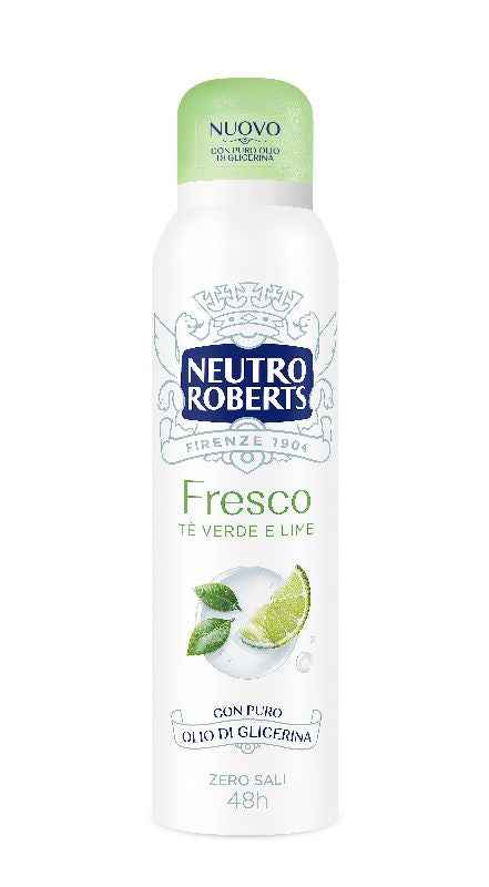 Neutro Roberts Deodorante Spray Fresco Tè Verde e Lime 150ml