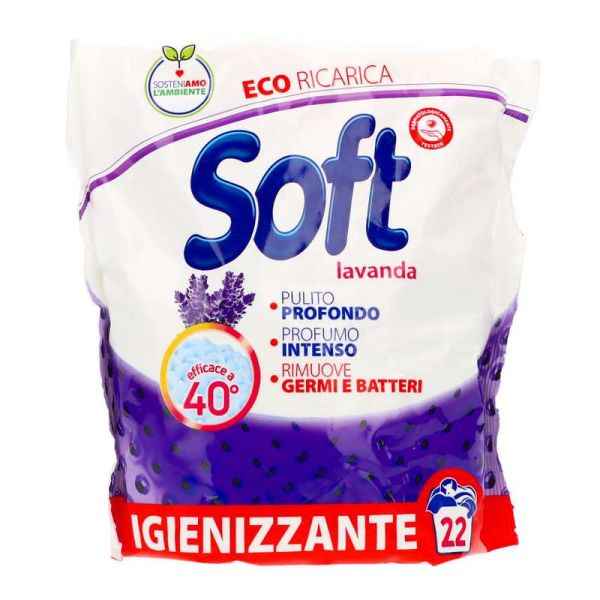SOFT DETERSIVO IN POLVERE 22 LAVAGGI LAVANDA Detersivo in polvere SOFT