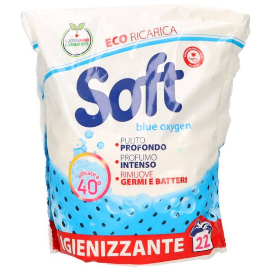 SOFT DETERSIVO IN POLVERE 22 LAVAGGI BLUE OXYGEN