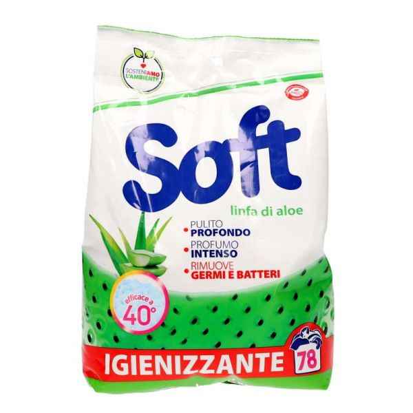 Detersivo in Polvere Lavatrice 78 Lavaggi Aloe Detersivo in polvere SOFT