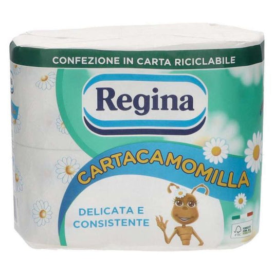 REGINA CARTA IGIENICA 4 ROTOLI PROFUMATA ALLA CAMOMILLA
