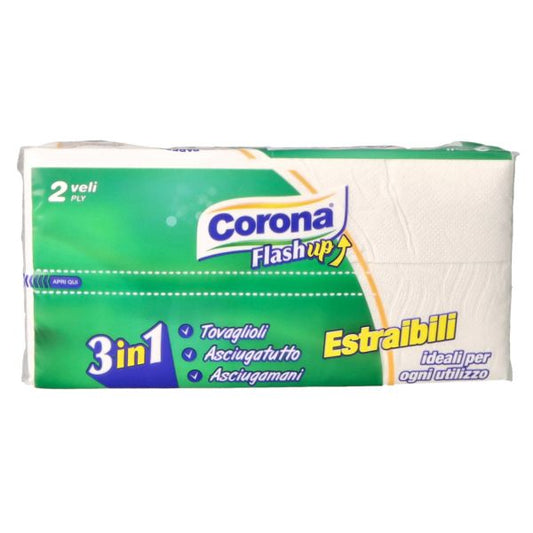 CORONA ASCIUGAMANI FLASH UP ESTRAIBILI 2 VELI
