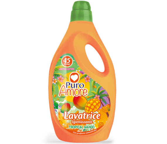 Puro Amore Detersivo Lavatrice Igienizzante Tropical Mango 45 Lavaggi
