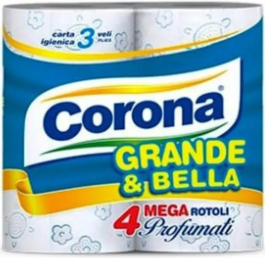 CORONA CARTA IGIENICA GRANDE E BELLA 3V 4 ROTOLI