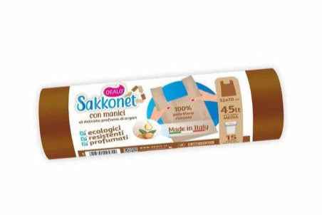 Dealo Sacchi Pattumiera Profumati Argan 52x70cm 15pz con Manici Sacchi Pattumiera DEALO