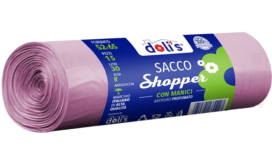 DOLI’S SHOPPER : SACCHI PROFUMATI CON MANICI, MULTIUSO  E RESISTENTE 52 x65