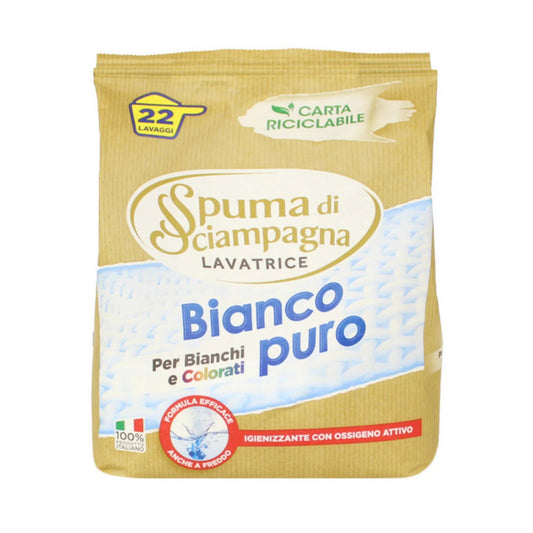 SPUMA DI SCIAMPAGNA DETERSIVO IN POLVERE 22 MISURINI BIANCO PURO