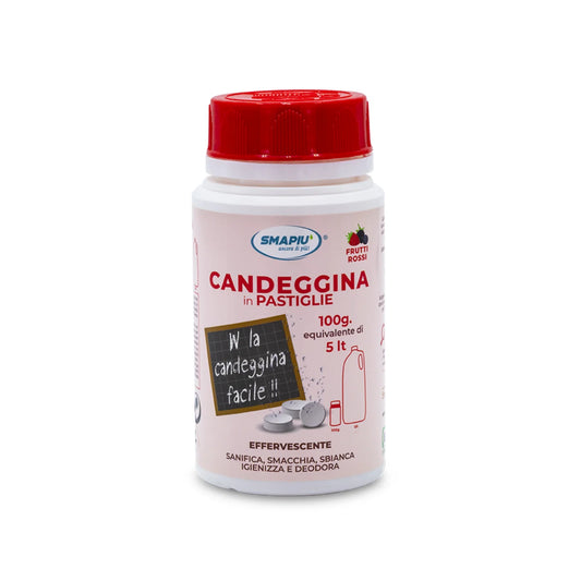 SMAPIU CANDEGGINA IN PASTIGLIE 100G FRUTTI ROSSI