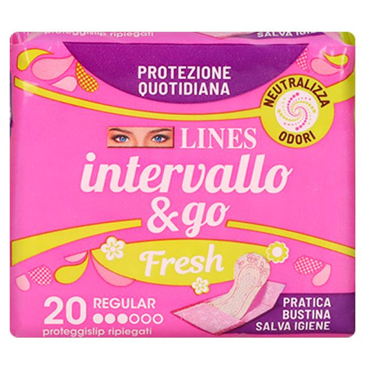 LINES PROTEGGI SLIP INTERVALLO GO REGULAR FRESH 20PZ