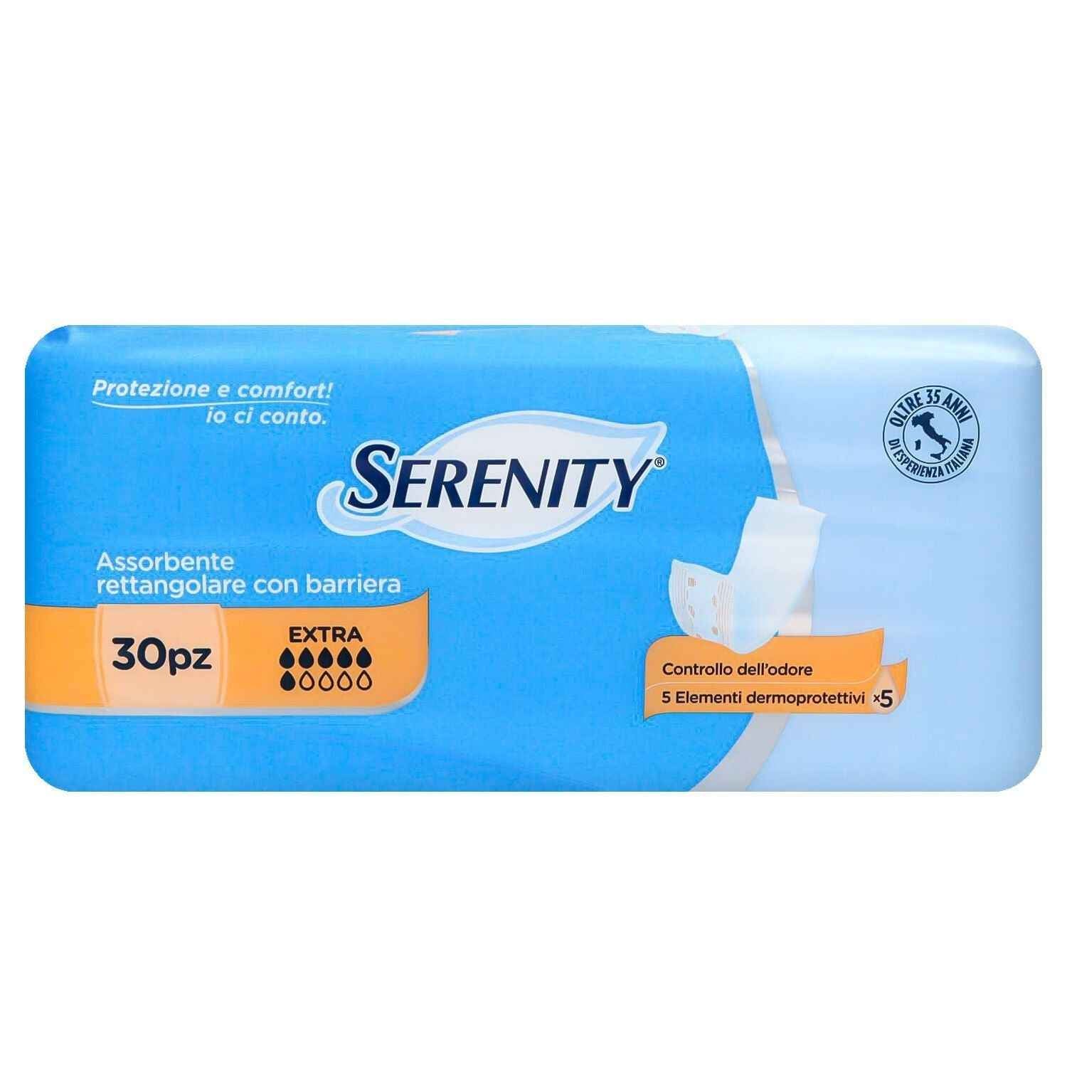 Assorbenti Rettangolari Serenity con Barriere Protettive Incontinenza SERENITY
