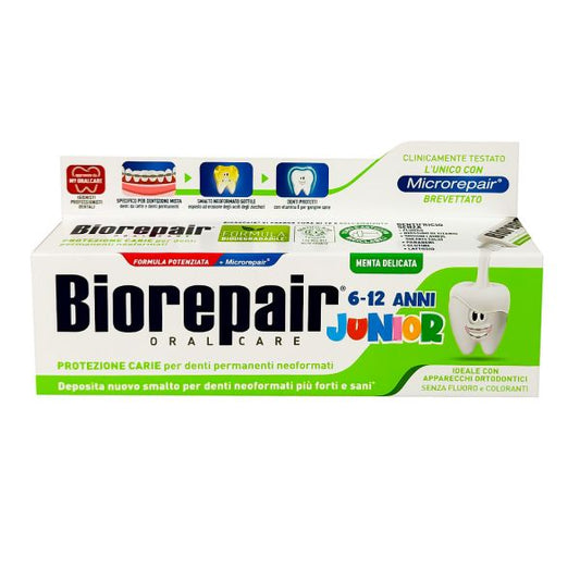 DENTIFRICIO JUNIOR BIOREPAIR 6-12 MENTA DELICATA 75ML