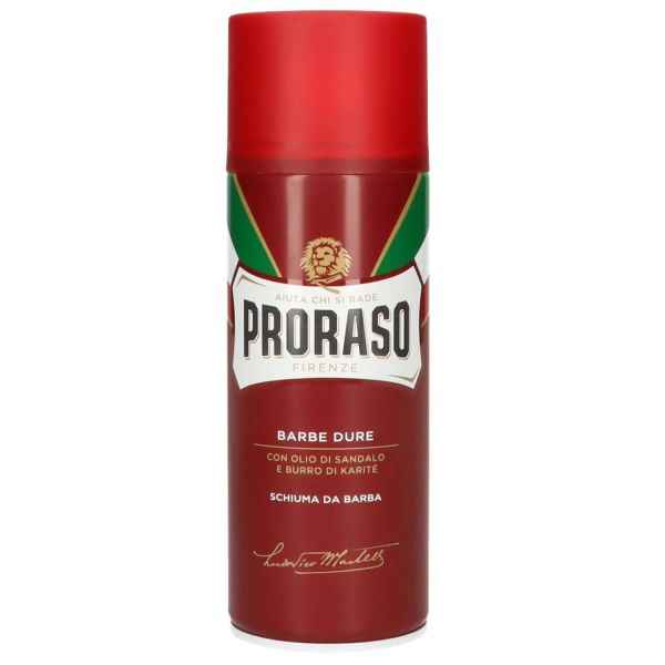 Schiuma Da Barba Proraso Dure con Olio di Sandalo 400ML Schiuma e Gel barba PRORASO